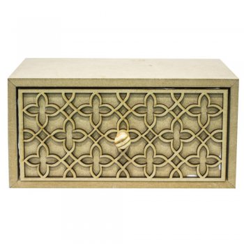 Laser Comoda 1 Gaveta Retangular Arabesco 23X11X12