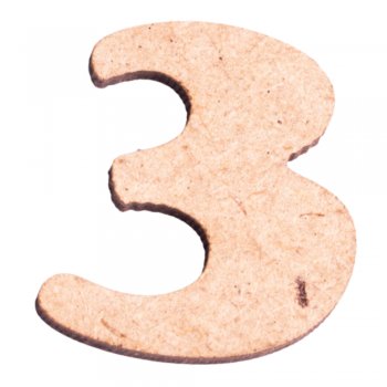 Laser Numero "3" Coperblack 3cm