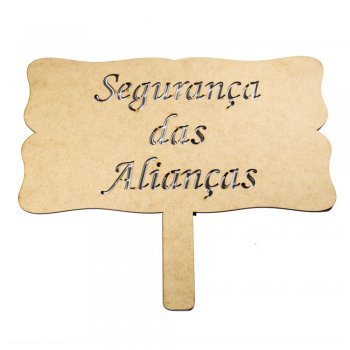 Placa Com Cabo Laser "Segurança Das Alianças" 30X16
