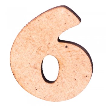 Laser Numero "6" Coperblack 3cm