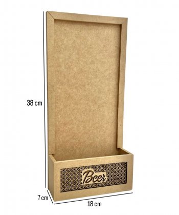 Porta Tampa De Garrafa Beer Palha Indiana 18X7X38