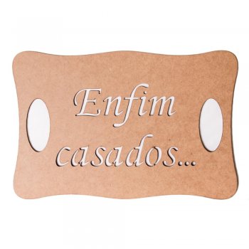 Placa Ondulada "Enfim Casados" 20X30