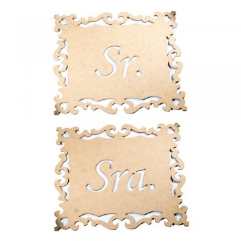 Kit Placa Quadrada Para Cadeira SR SRA 33X28