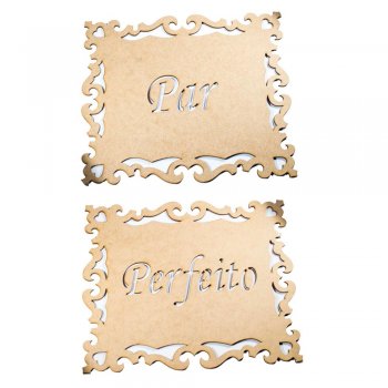 Kit Placa Quadrada Para Cadeira Par Perfeito 33X28