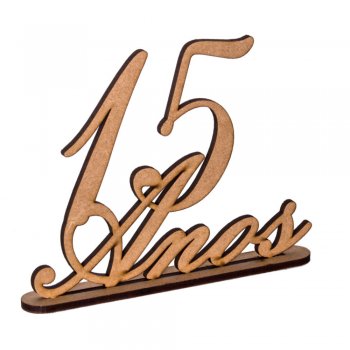 Placa Para Bolo Com Base 15 Anos