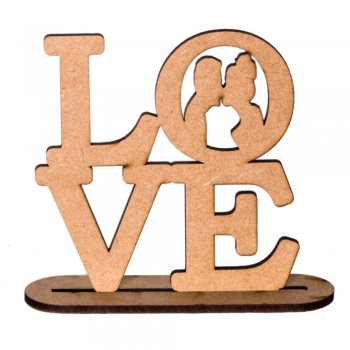 Placa Para Bolo Com Base Love