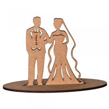 Placa Para Bolo Com Base Noivinhos